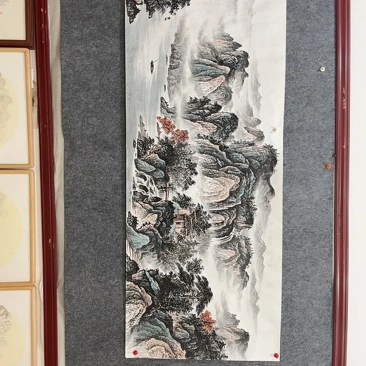 国画手绘国画云峰千里秀