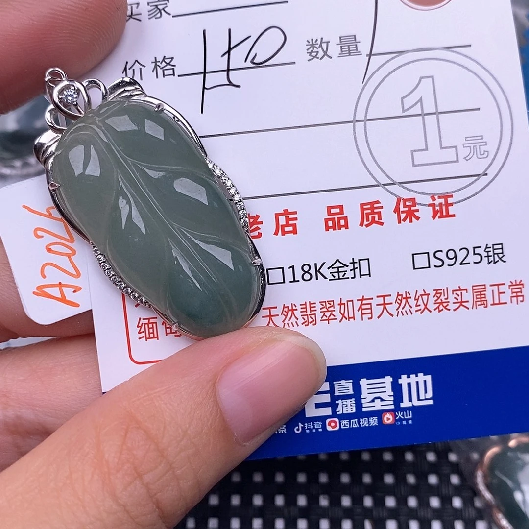 星****翡翠银S925镶嵌颈饰