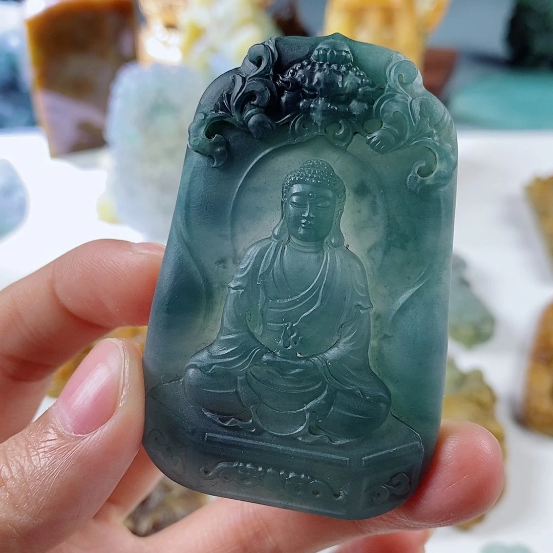 定制翡翠未镶嵌天然a货翡翠大日