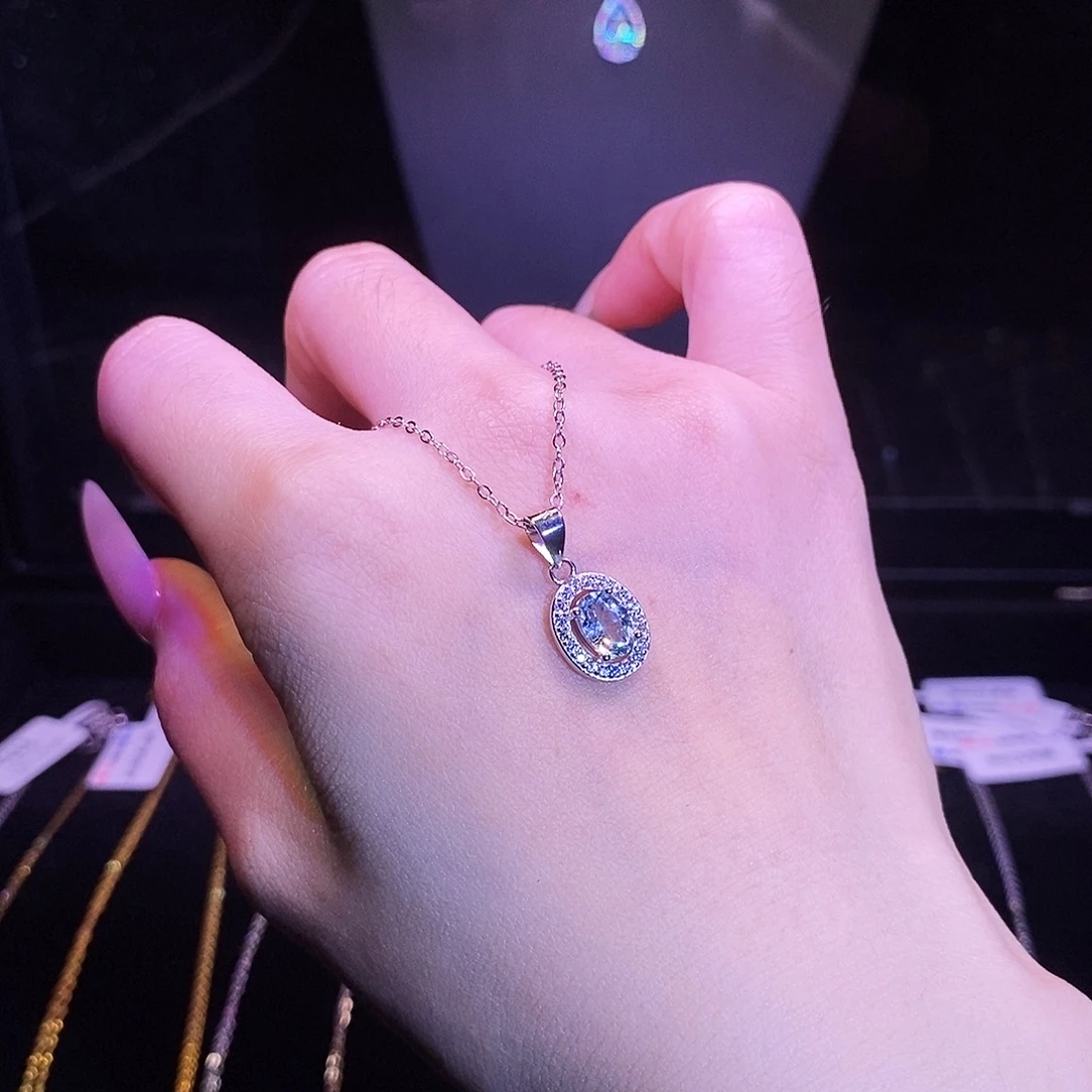 银S925镶嵌颈饰托帕石