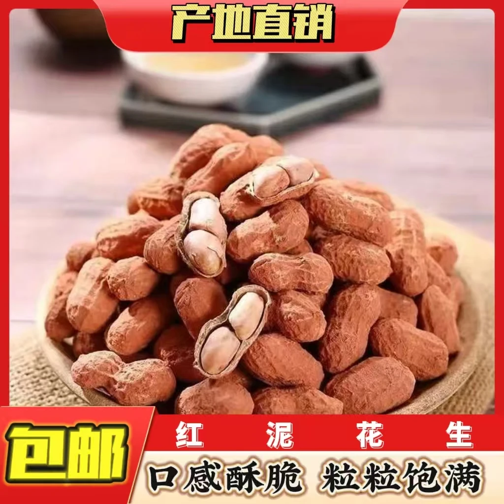 龙岩特产奶香红泥烘烤带壳酥脆花生