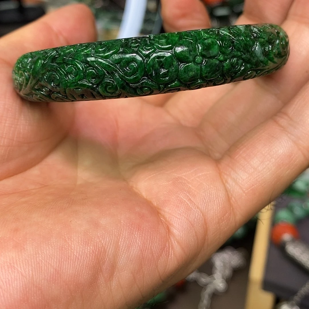 未镶嵌手镯翡翠❤️****漂亮美眉