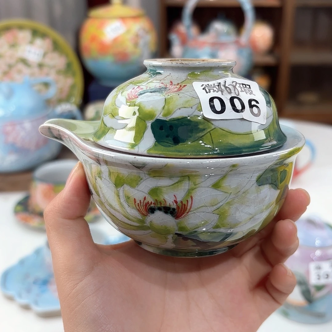 景德镇手绘高温釉下彩陶瓷茶具