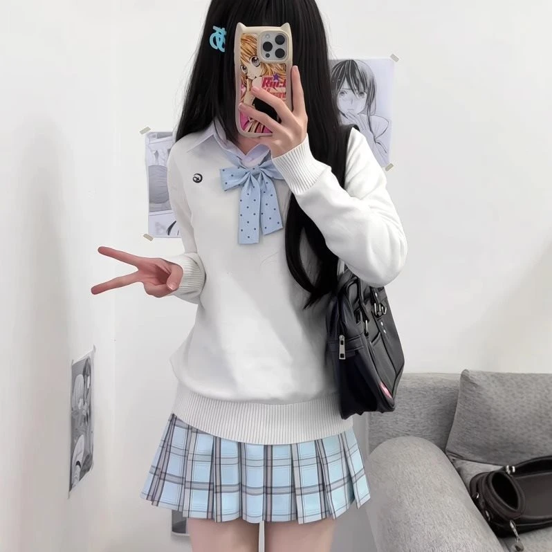 川町香jk制服原创格裙【小澈】学院风女百褶裙短裙显白绿色夏日系