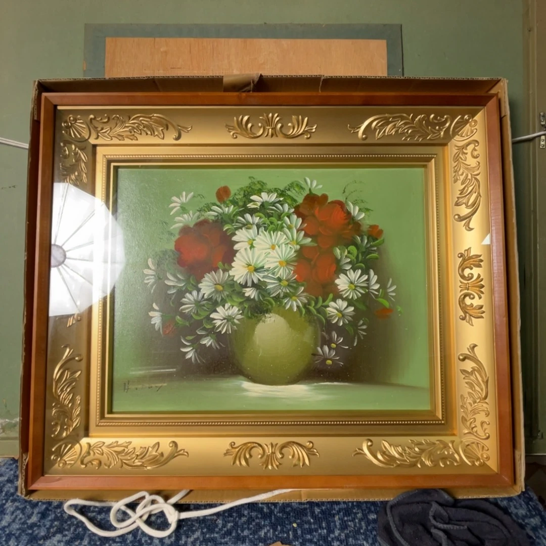 中古框画框子有些磕碰不退不换