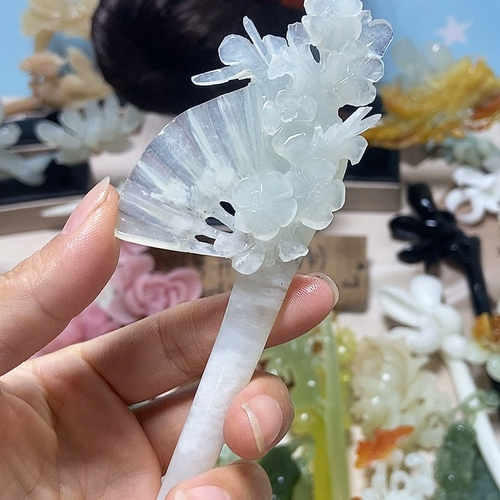 未镶嵌岫玉发簪发簪