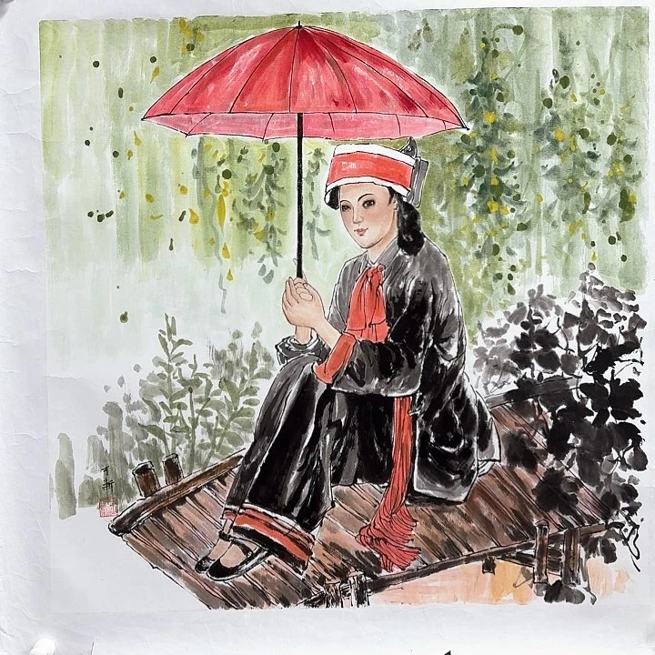 国画亲笔手绘放心去藏