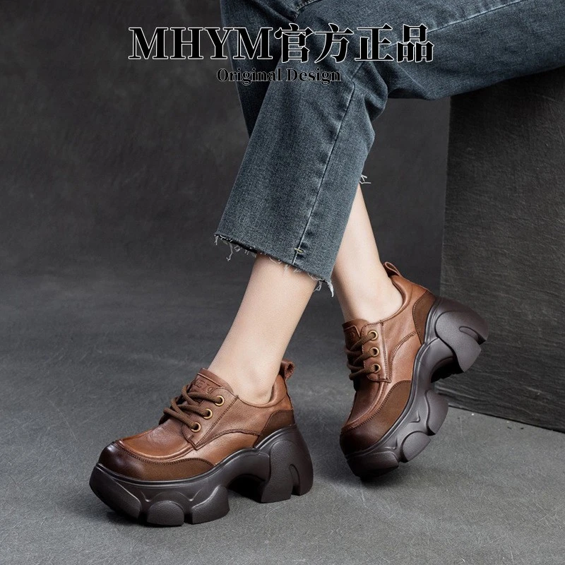 头层牛皮复古乐福鞋女2025年新款春季舒适增高百搭爆款英伦风单鞋