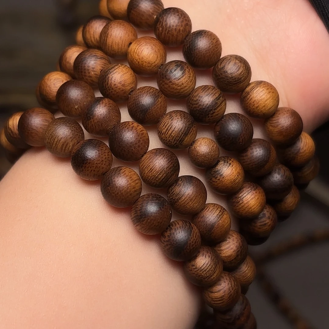 沉香手串越南芽庄红土瘤疤白棋楠0.8✖️108