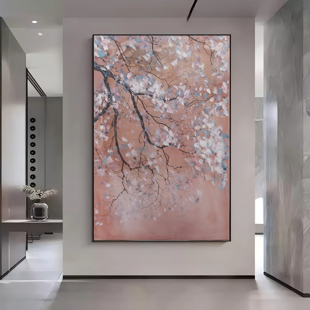 高端手绘油画装饰画客厅丙烯画餐厅简约油画定制