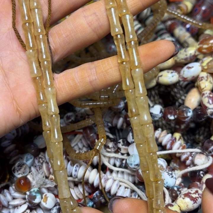 玻璃颈饰2973喜马拉雅老白水