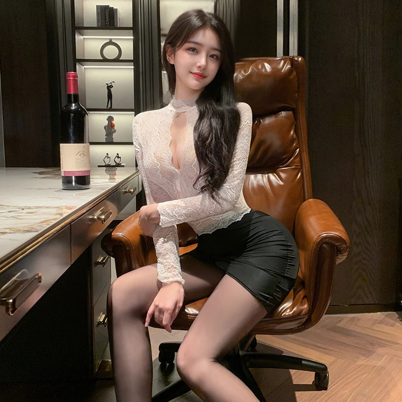 仙女风网红性感时尚套装显瘦镂空上衣包臀打底衫时尚