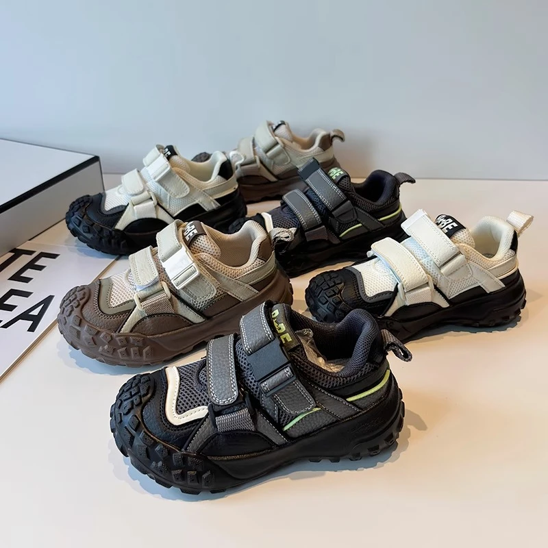 ABC防踢童鞋秋冬新款儿童运动鞋2025男女童鞋跑步鞋软底轮胎鞋潮