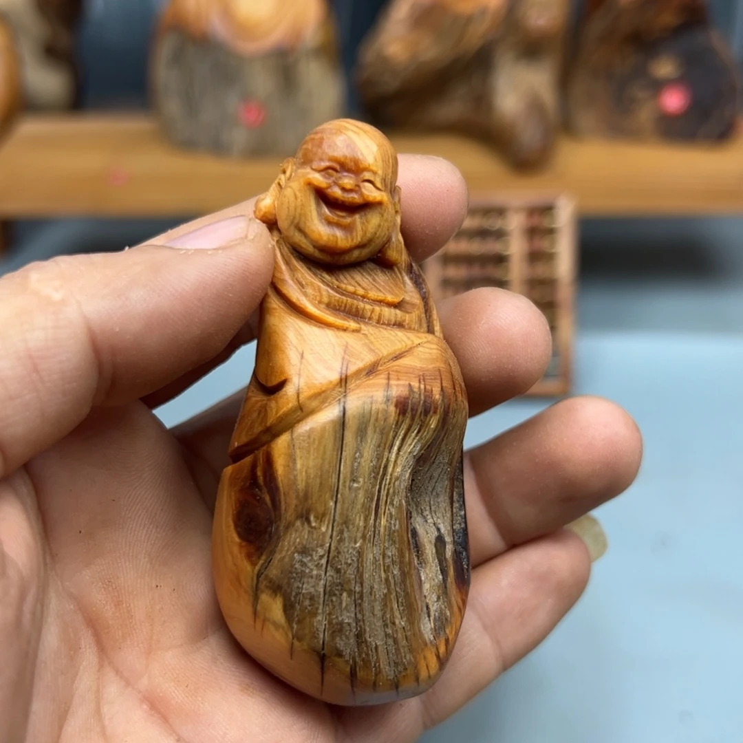 超***档木崖柏木摆件手把件