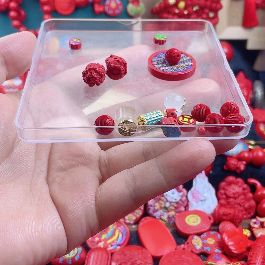 7***包天然辰砂含辰砂工艺品彩绘山鬼花钱手绳