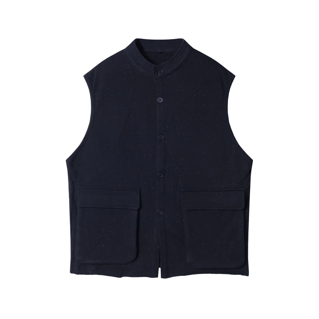 早春新款时尚个性潮牌马甲外套工装风口袋宽松潮流复古休闲马甲