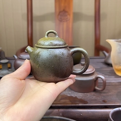 戬谷龙窑坭兴陶柴烧茶壶36