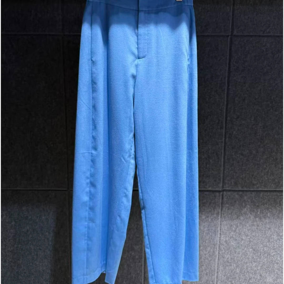 LA MAISON JADE蓝色裤子J25A1206-2