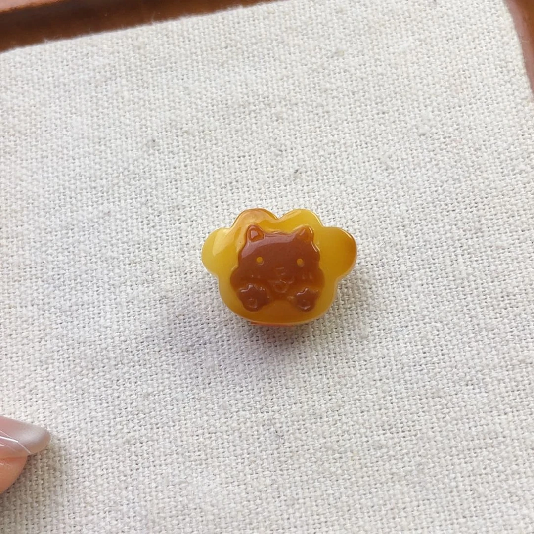 裸石琥珀未镶嵌猫爪