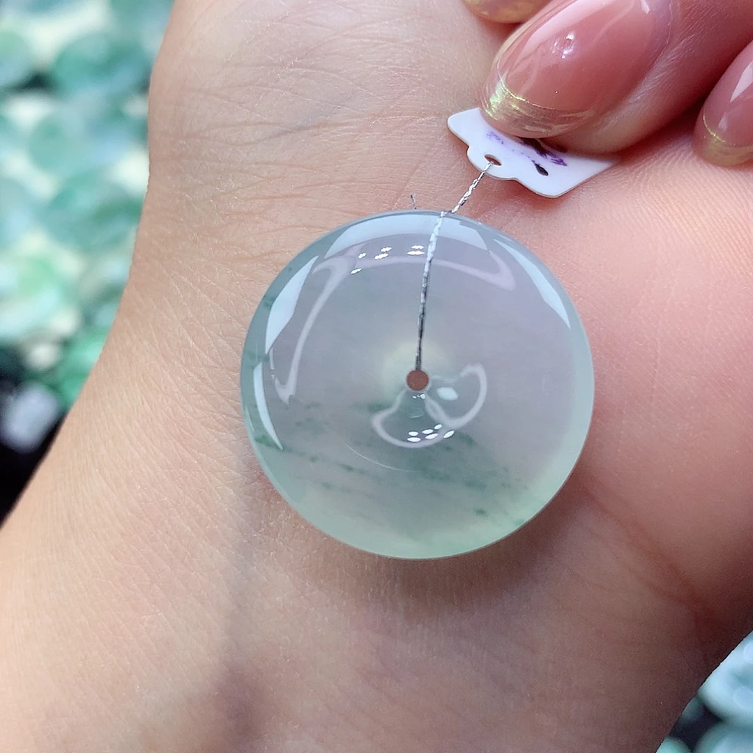 翡翠未镶嵌颈饰编号13尺寸23.1-5.5