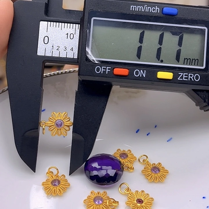 颈饰银S925镶嵌紫晶紫晶925镶嵌122