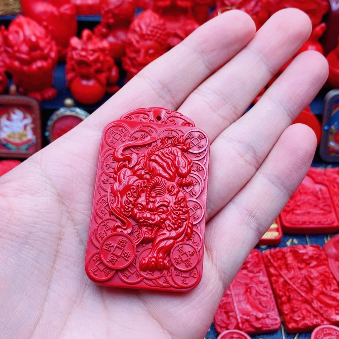 天然辰砂朱砂吊坠