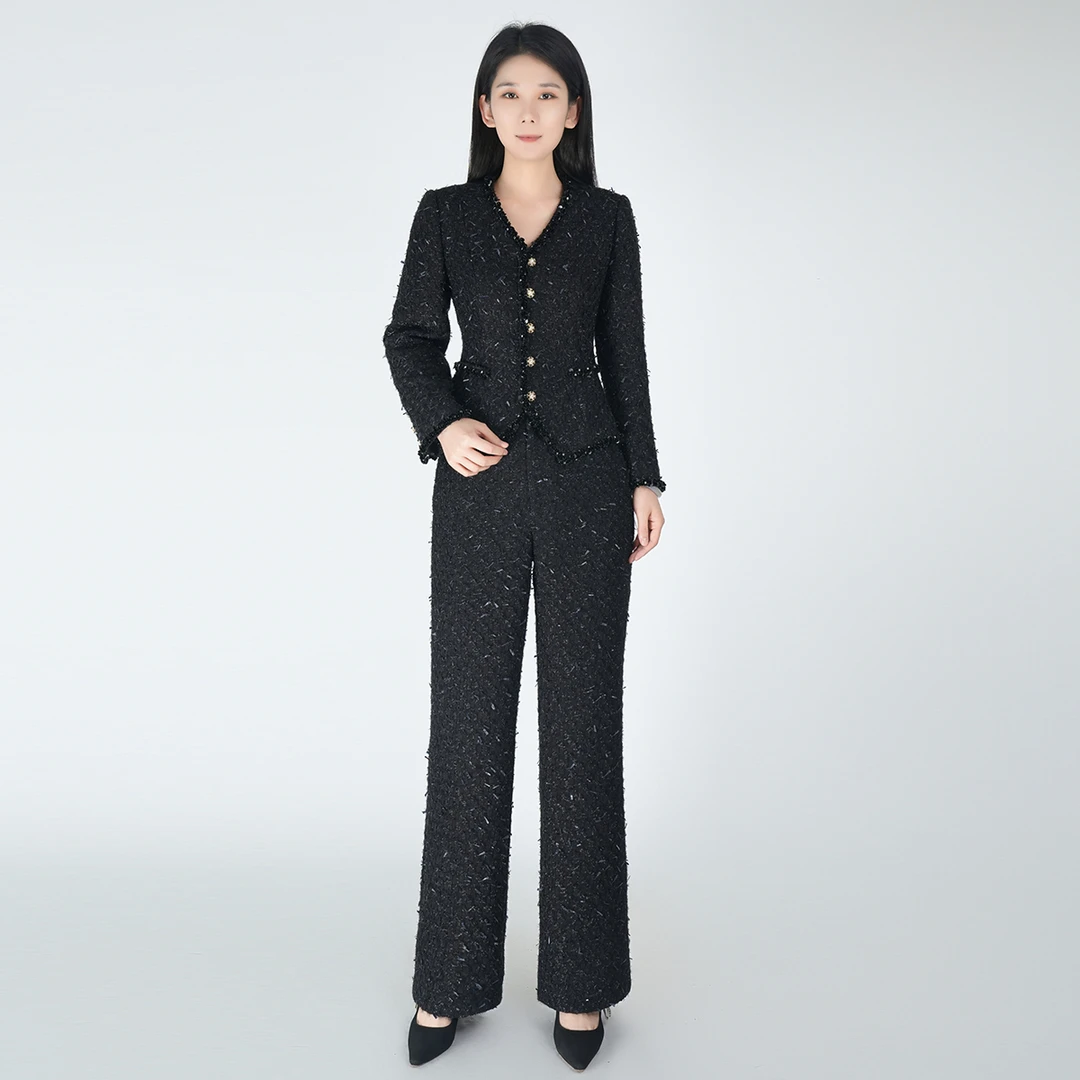 浒城古娘高定小香风秋季新款长袖星遥套装HCSS050706+HCSS050707