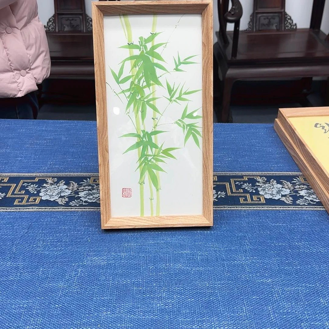 国画徐然老师竹子摆台