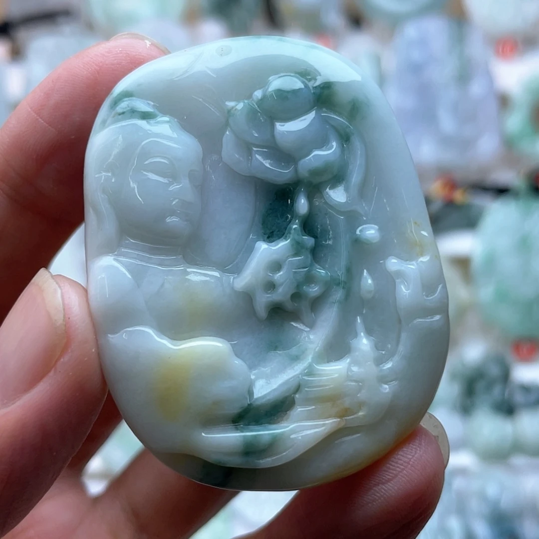 【闪购商品】颈饰未镶嵌翡翠花开见佛