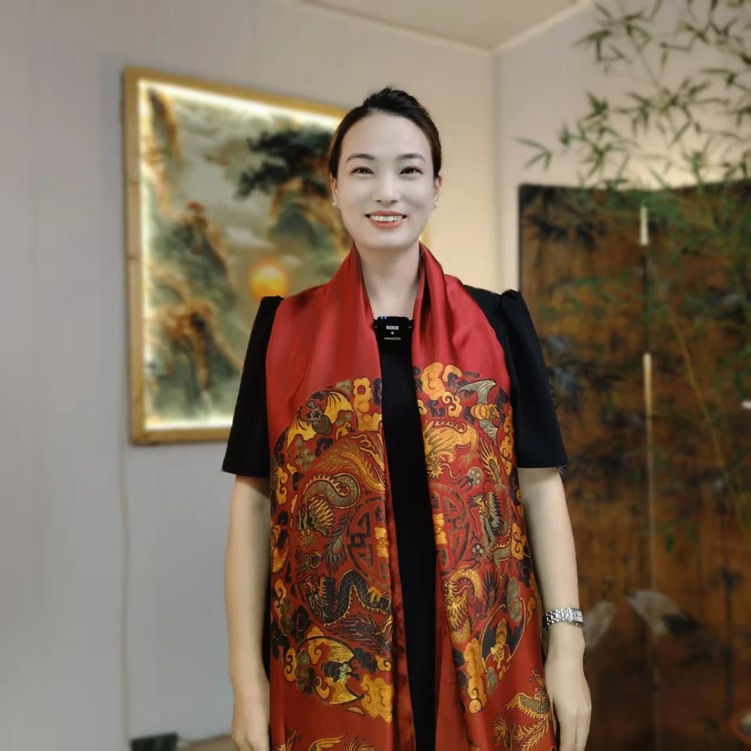 【家有喜事】云锦缎180*80新款丝巾