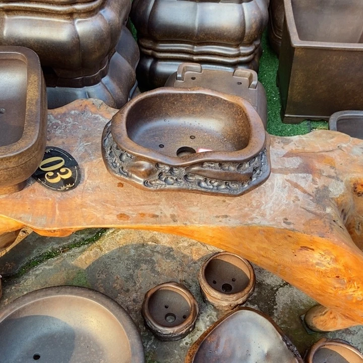 红陶人**茶杨冬益紫砂花盆