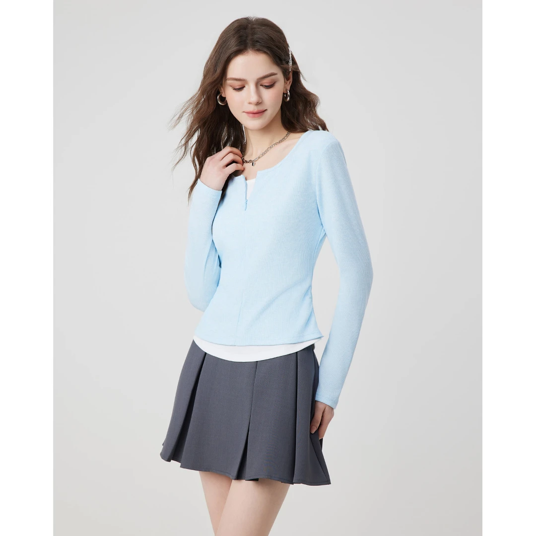 【商场同款新品】IEF/爱依服2025春季新款纯欲显瘦针织上衣欧若风