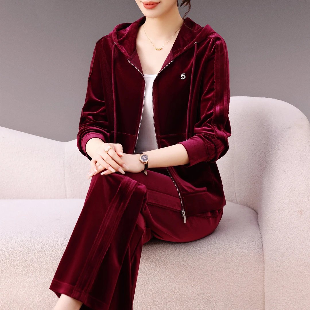 JOZDICE/纪治迪哲运动套装秋季修身显瘦减龄时尚透气运动服套装女