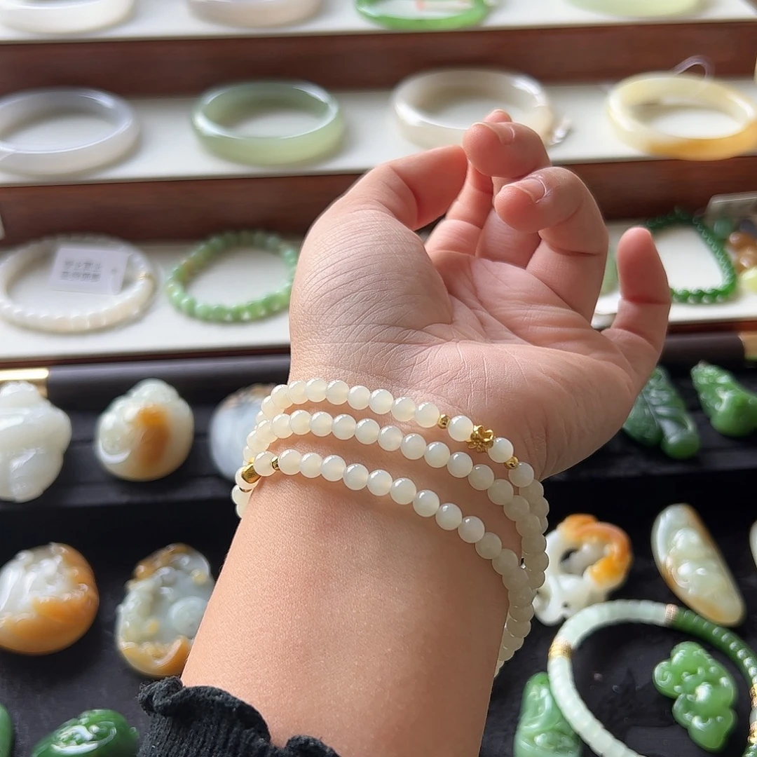 和田玉未镶嵌手串
