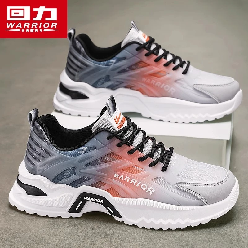 回力春季男鞋2025新款潮流百搭男士运动跑步休闲增高网面老爹潮鞋