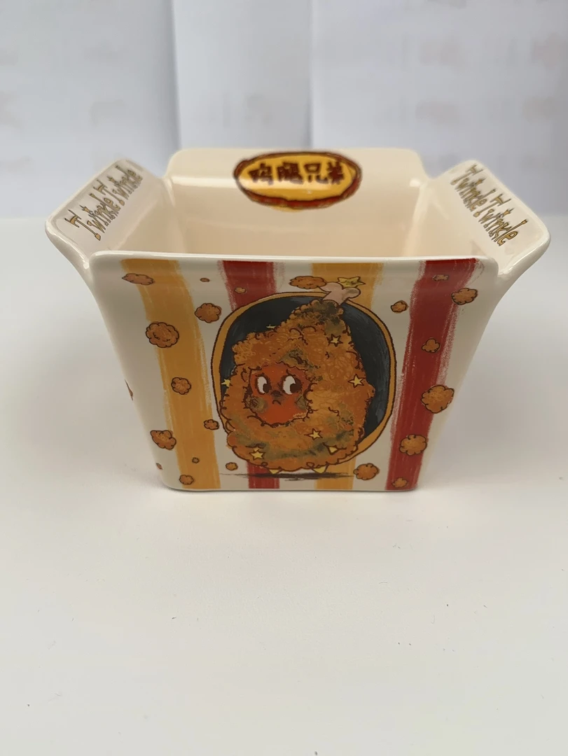 柒柒工艺创意个性潮流星人四方碗摆件