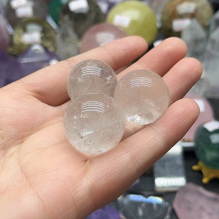 未镶嵌水晶珠宝半成品68克白水晶球