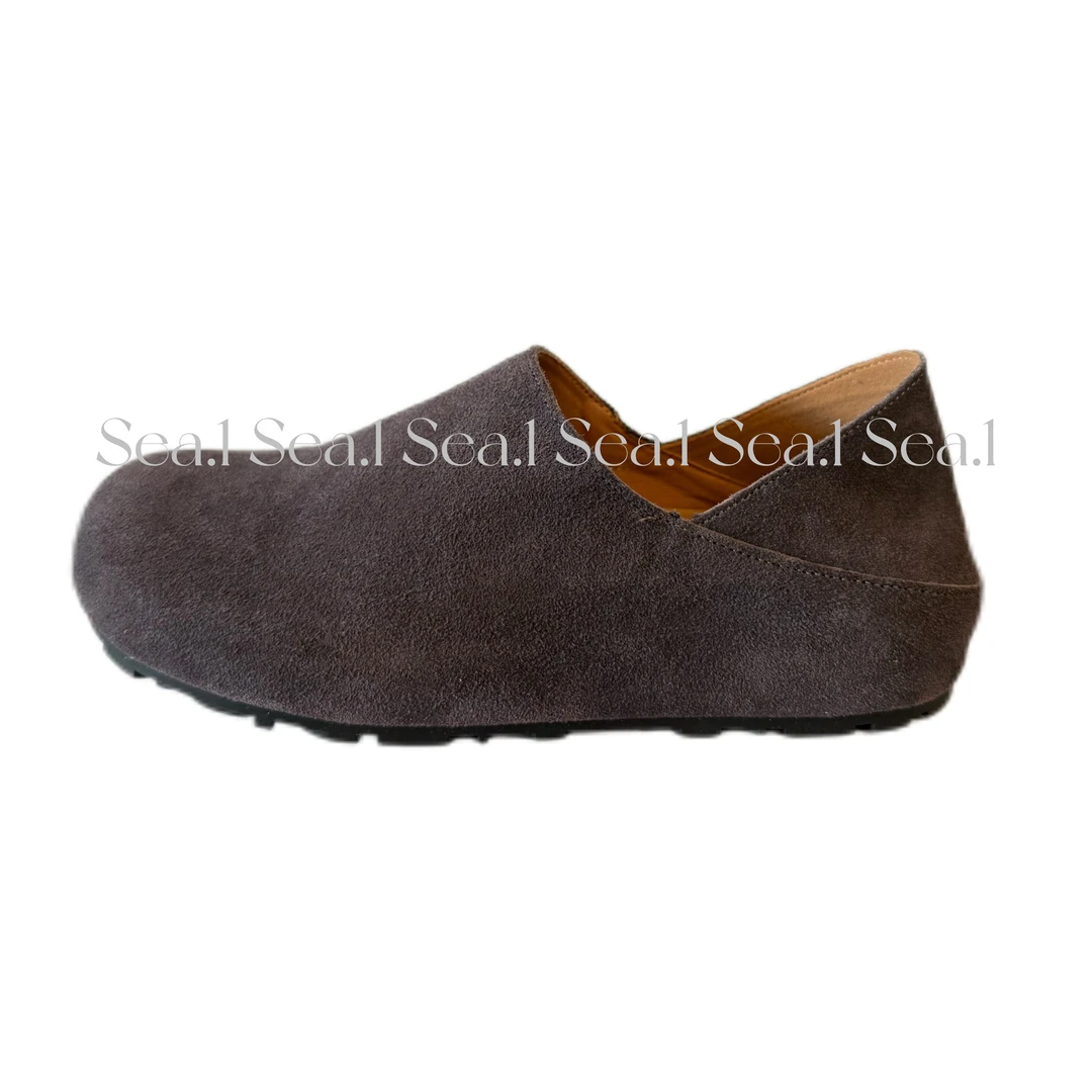 SEA.1  复古row慵懒风真皮单鞋包头半拖女勃肯拖9299-1
