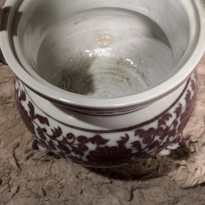 摆件时**械釉里红香炉1234567890