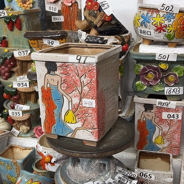 粗陶材质多肉花盆