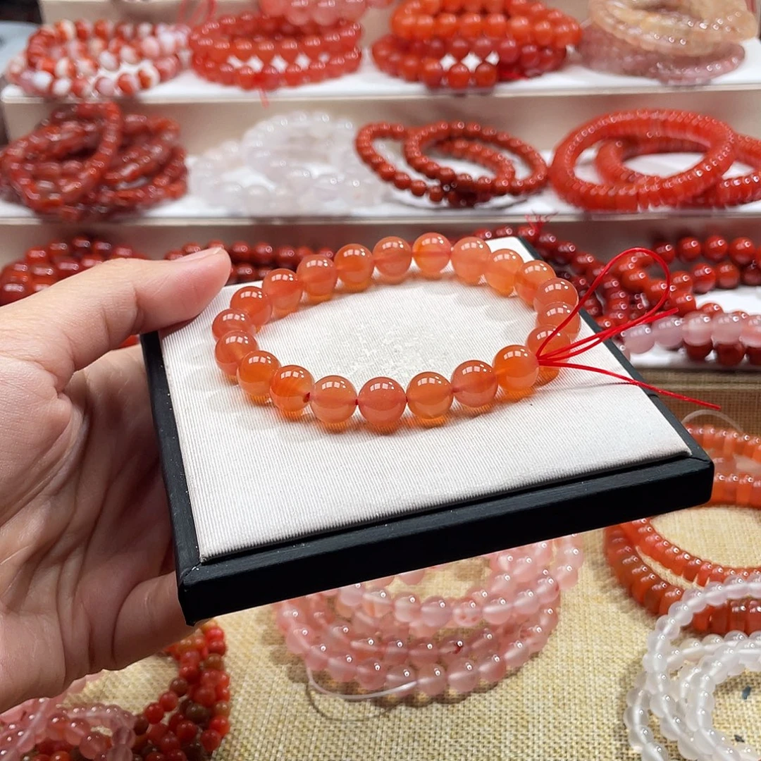 南红玛瑙未镶嵌手链