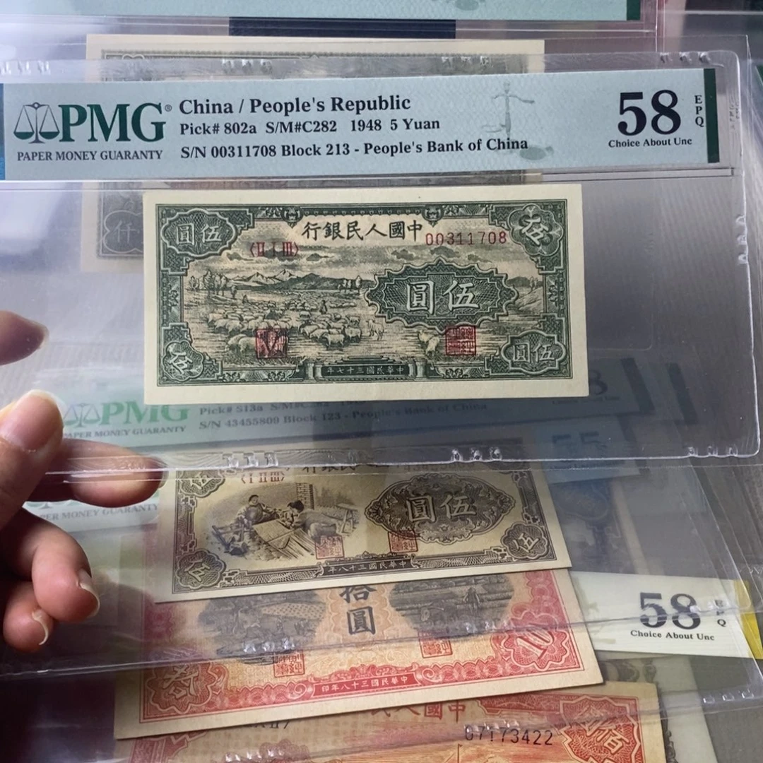 一版币小绵羊五元一张