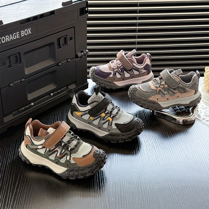 2025新款男女休闲鞋夏款儿童童鞋中运动鞋透网舒适跑步鞋时尚复古