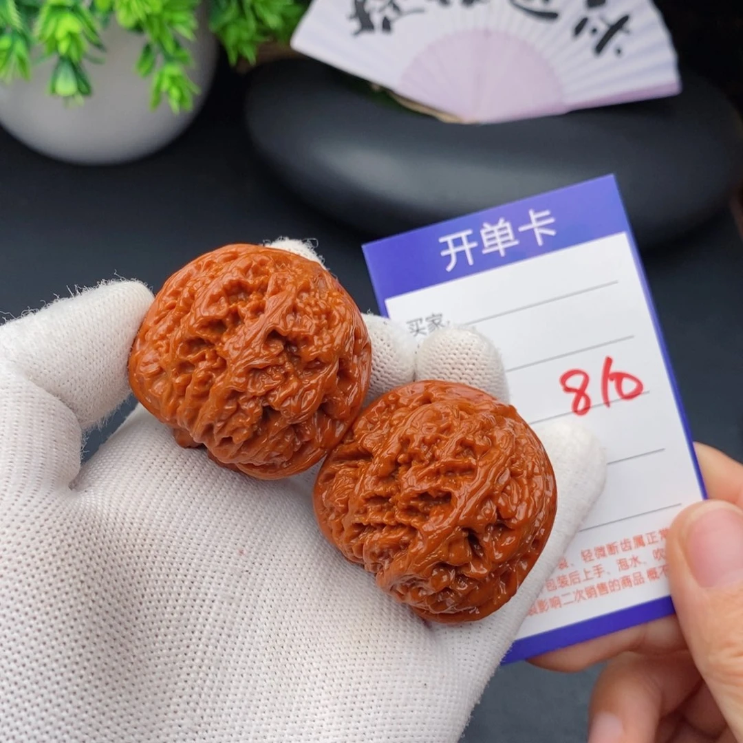 文玩核桃把件40粗筋810