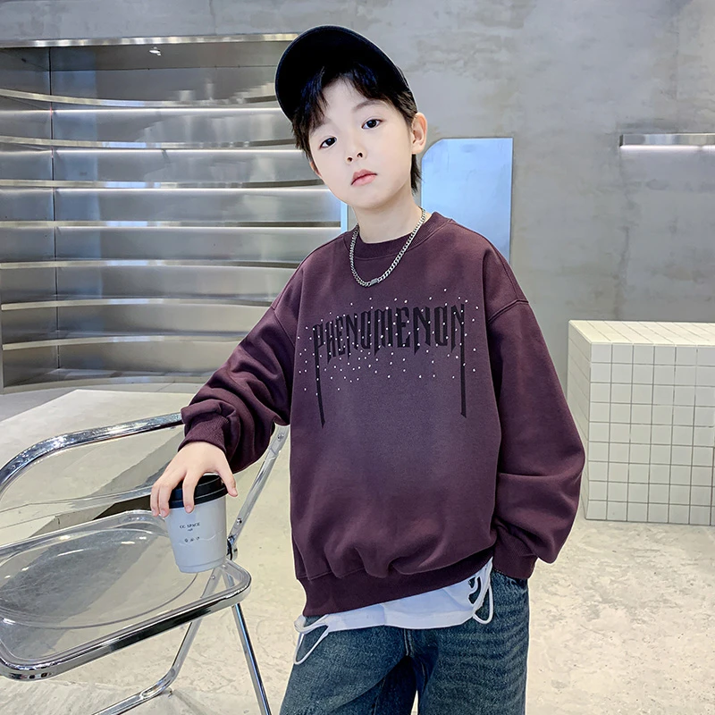 男童卫衣儿童打底衫春秋季洋气6-12岁男孩中大童春装长袖上衣韩版