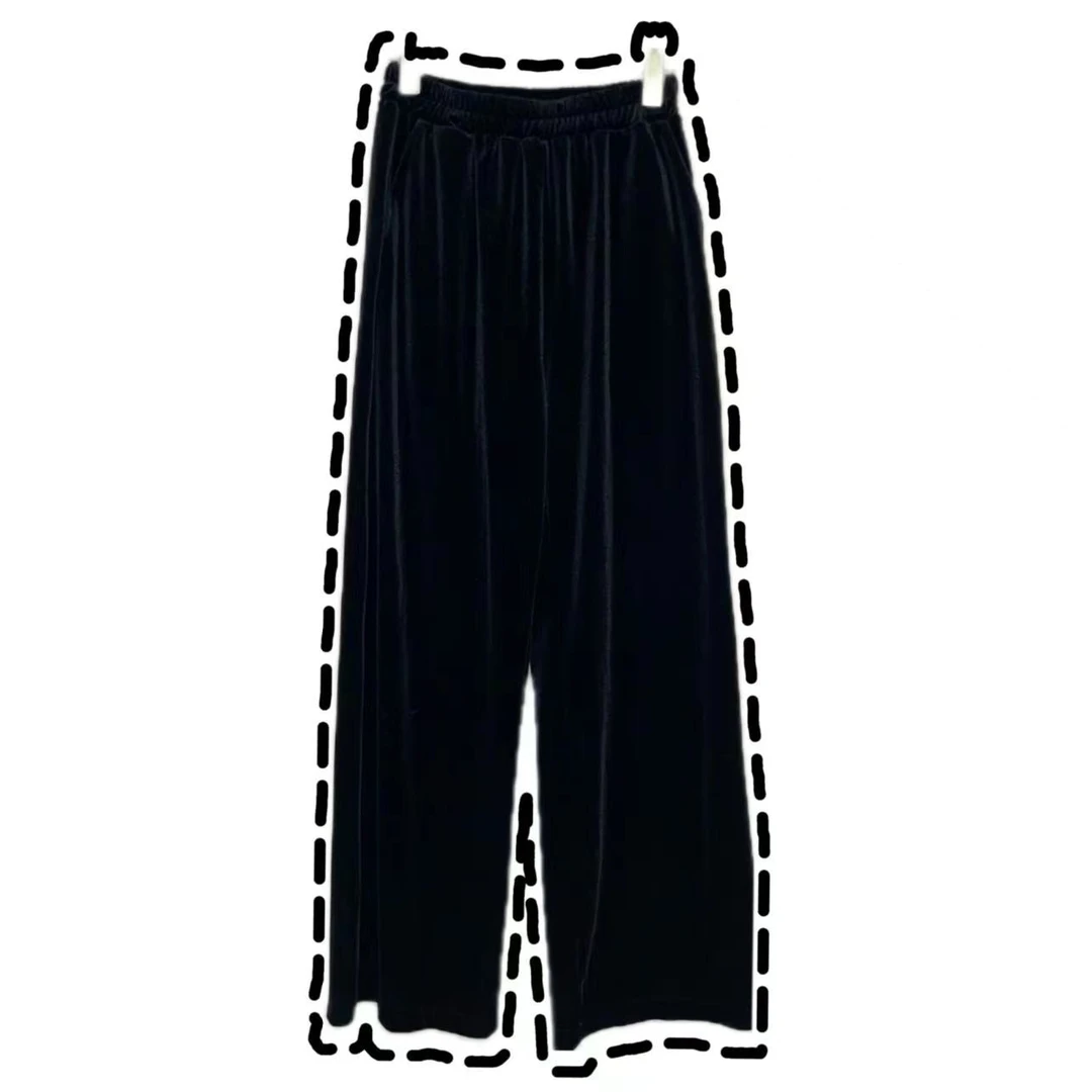 韩版丝绒裤直筒高腰厚款丝绒裤时尚百搭修身1399