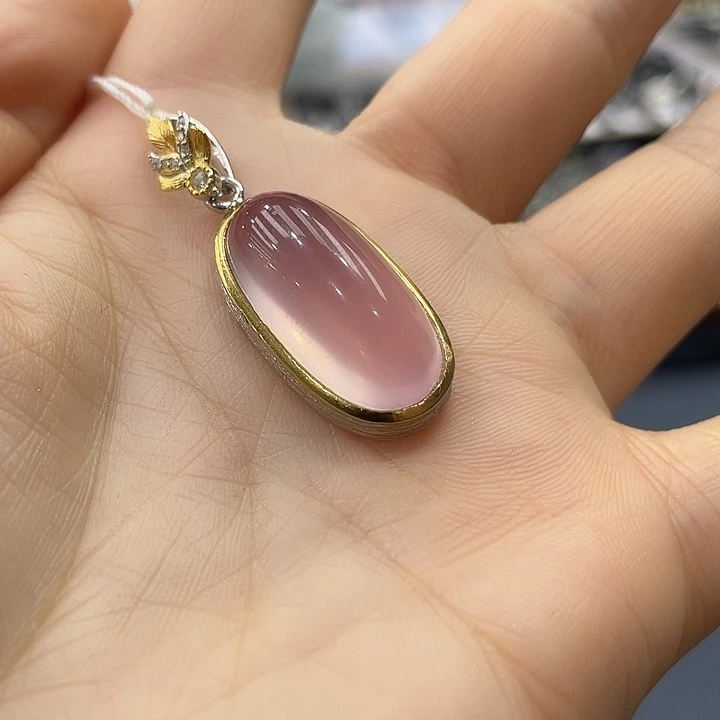 银S925镶嵌珠宝半成品水晶