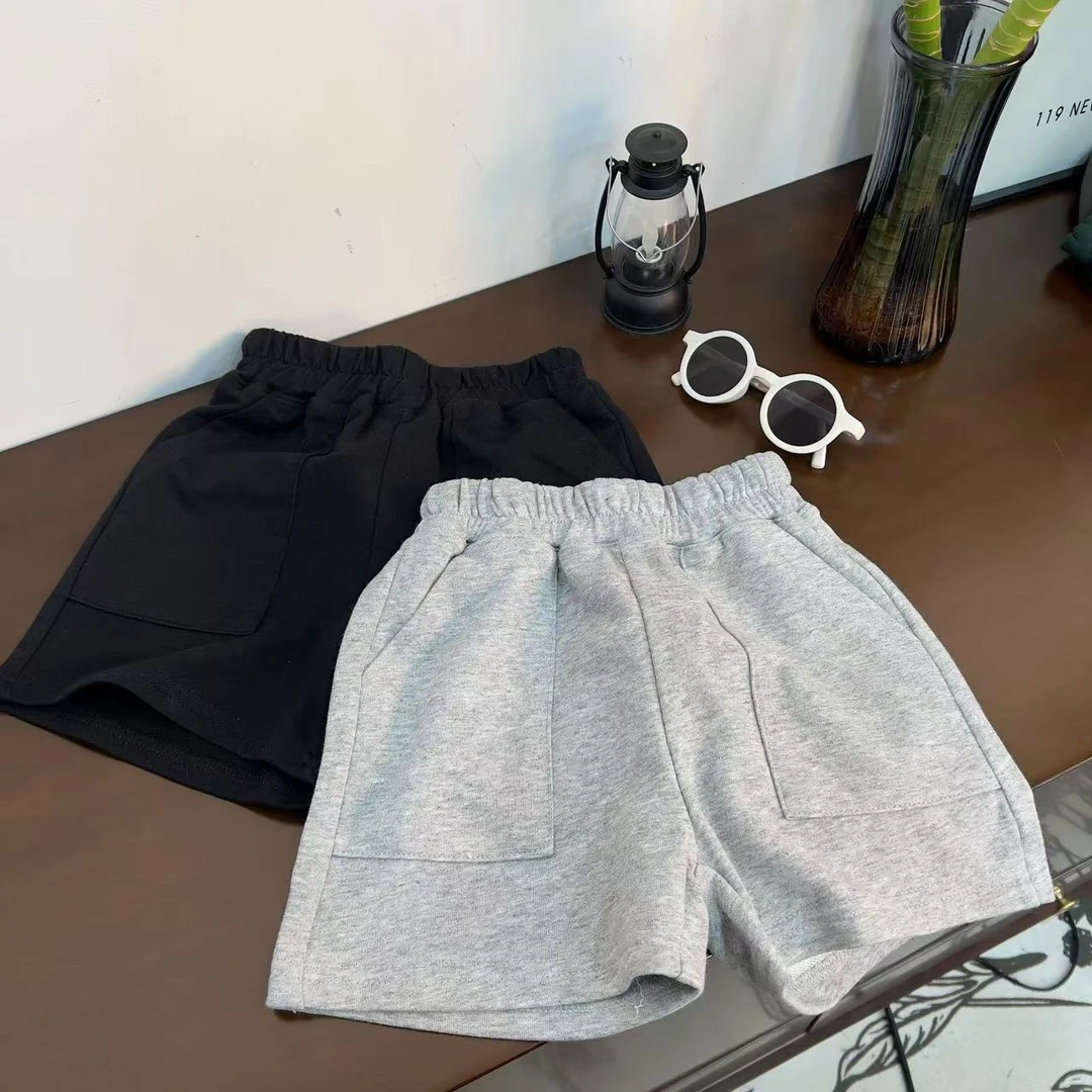 【儿童运动短裤L5406】夏季外穿宽松韩版洋气潮流纯色运动短裤百搭