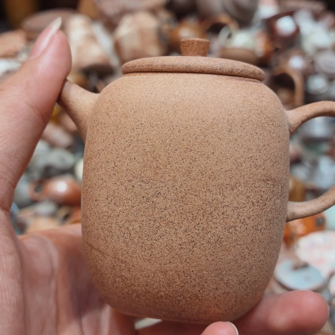 柴烧老岩泥手工茶壶器皿