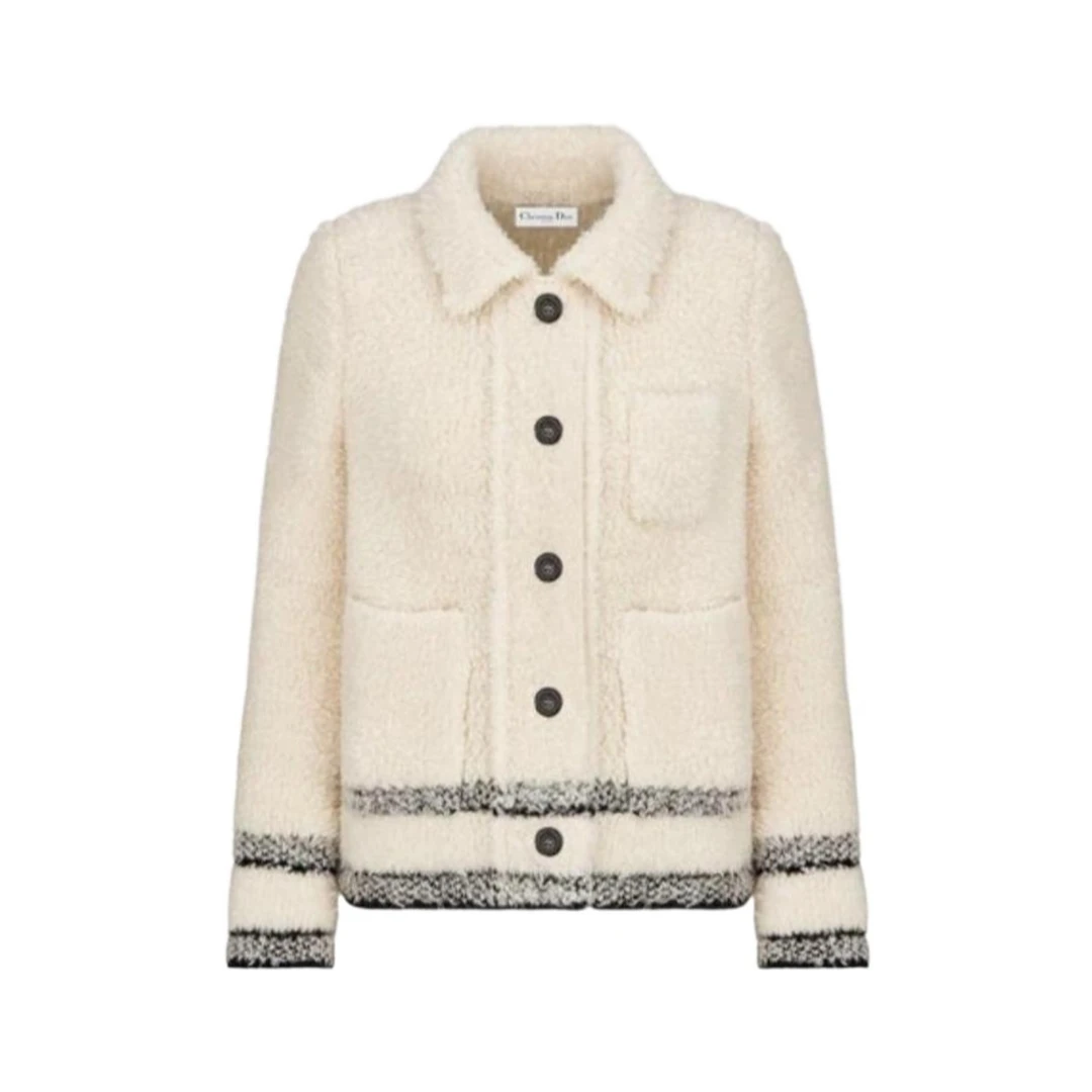 未使用 DIOR/迪奥 翻领系扣长袖羊毛外套